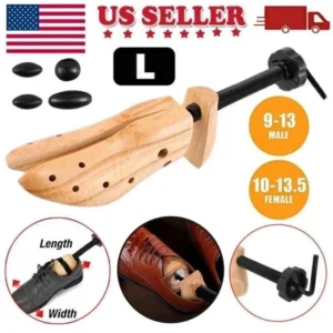 ✅ 2025 One Side 2-way Wooden Adjustable Shoe Stretcher for Men Women Size 9-13