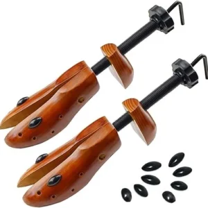 Echodo 2 Way Cedar Shoe Trees For Men Wooden Shoe Stretcher Adjustable Unisex...